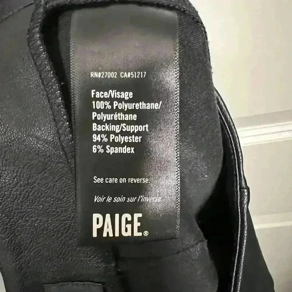 Paige Kiana Vegan Stretch Leather Leggings | Size Small - Picture 9 of 11